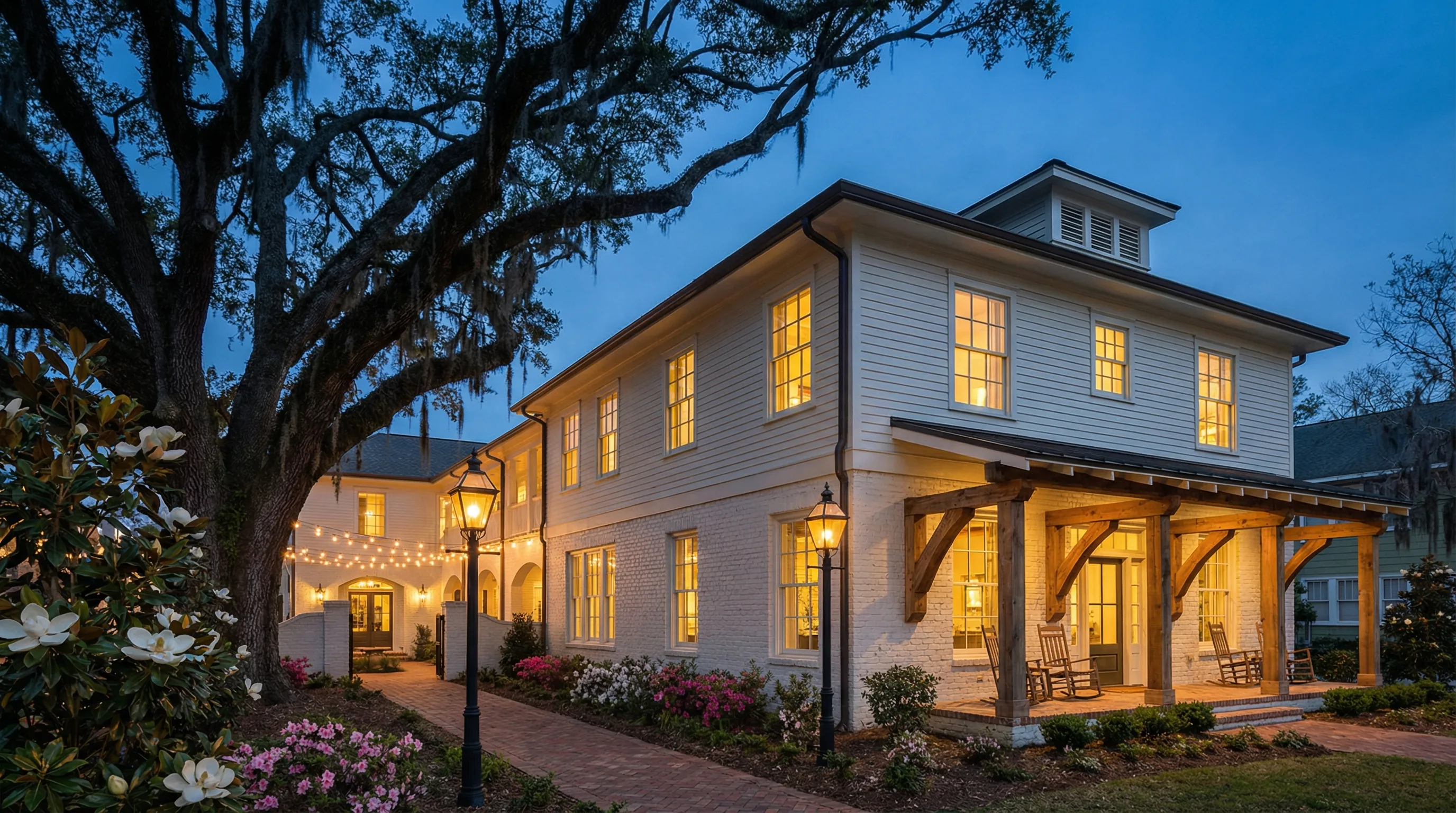 The Belvedere at night