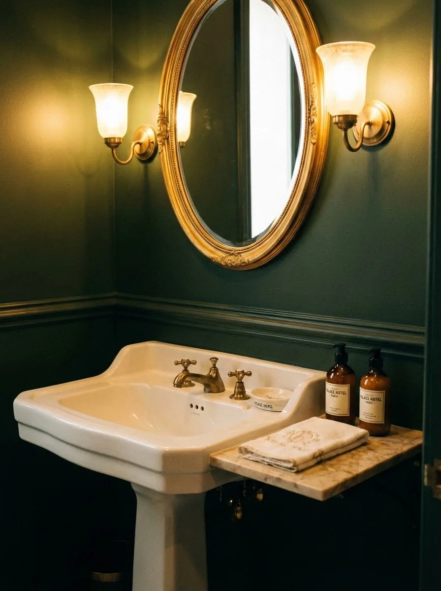 Beautifully appointed bathroom details